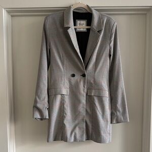 Abercrombie & Fitch Gray Plaid Blazer Dress